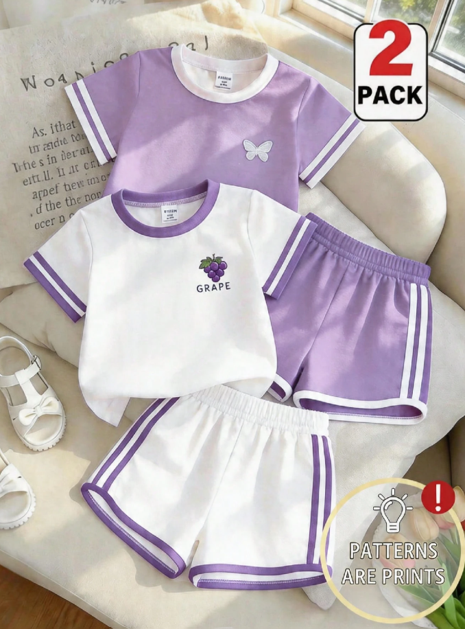 Girls' Grape & Butterfly Set