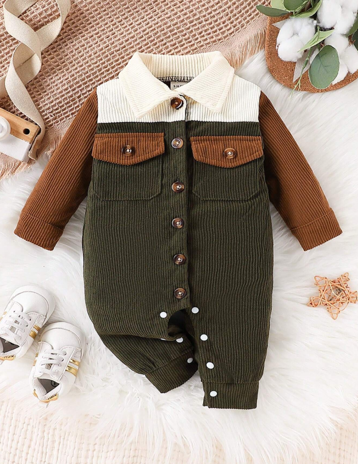 Baby Corduroy Pocket Romper