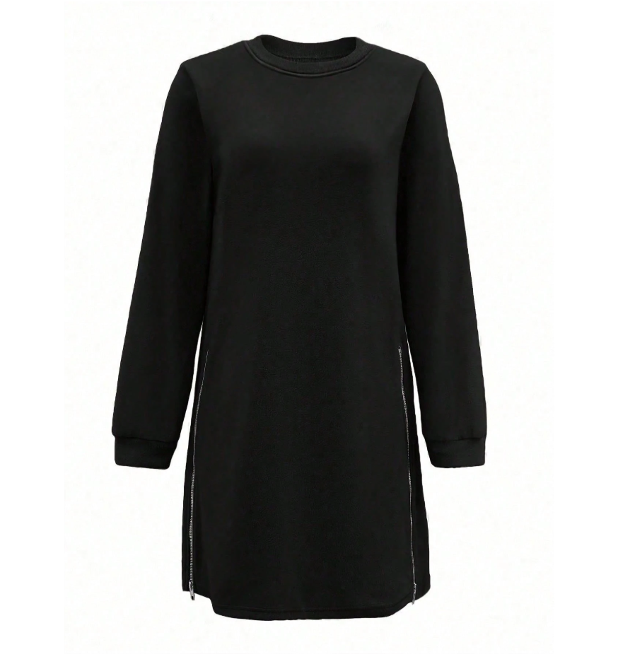 Zip-Up Mini Dress