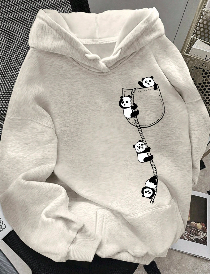 Women's Slogan & Racing Car Print Drop Shoulder Long Sleeve Casual Hoodie 