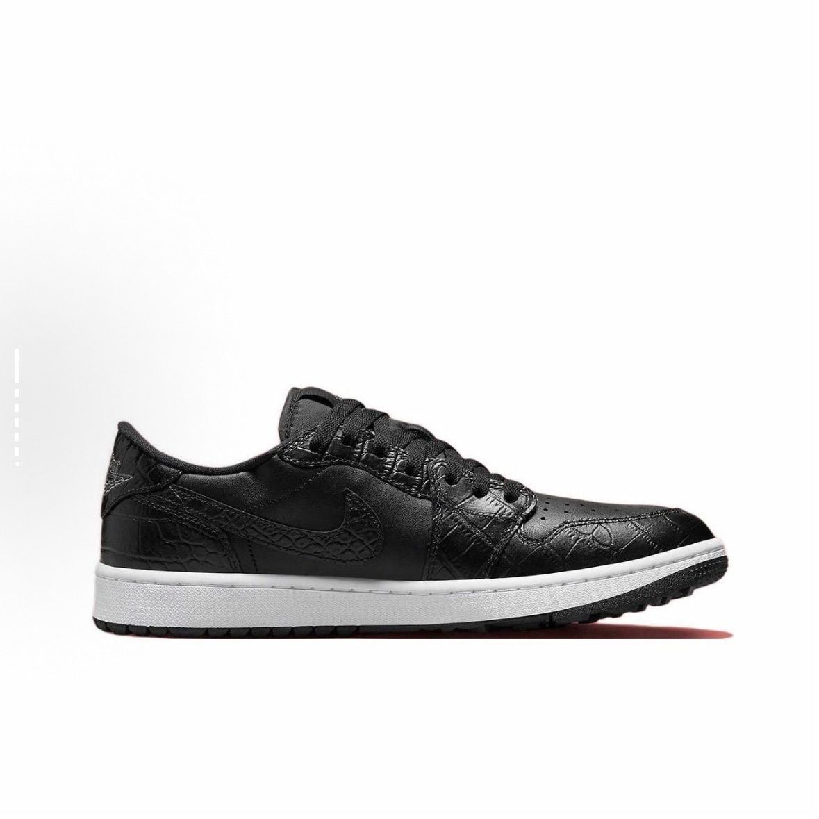 AJ1 Black Alligator Crack Pattern Casual Sneakers for Couples, Men and Women, Air Cushioning Basketball Shoes 