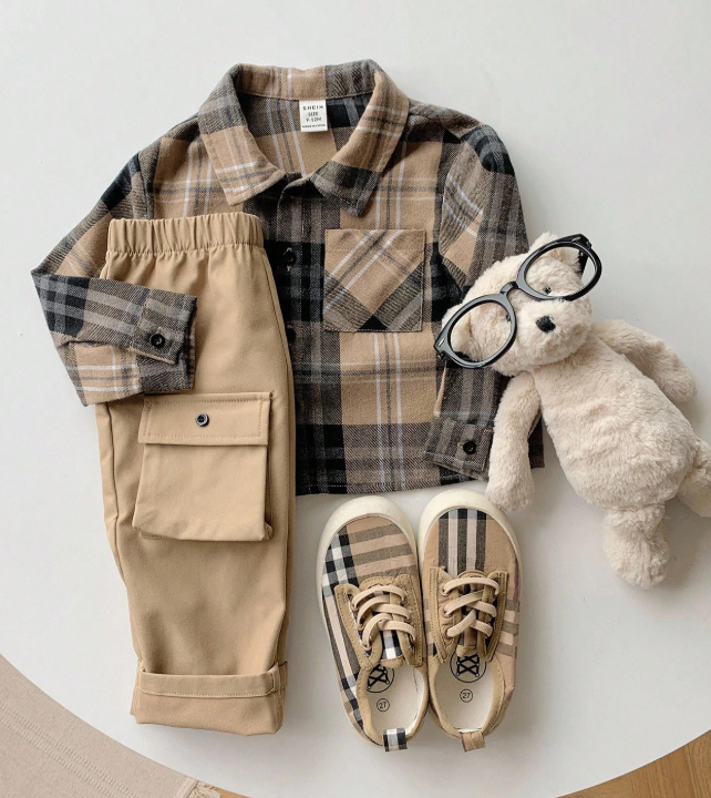 Baby Boys' Plaid Outfit Set
