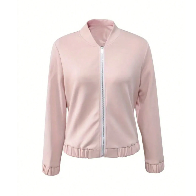 Women's Casual Solid Color Jacket, Versatile For Spring And Autumn 
