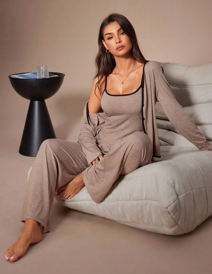 3-Piece Robe & Pajama Set
