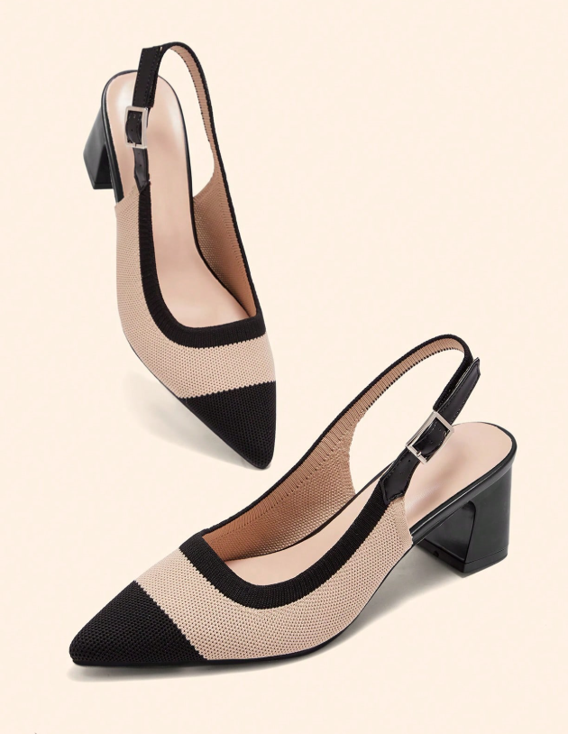 Women's Pointed Toe Chunky Heel Mid-Heel 