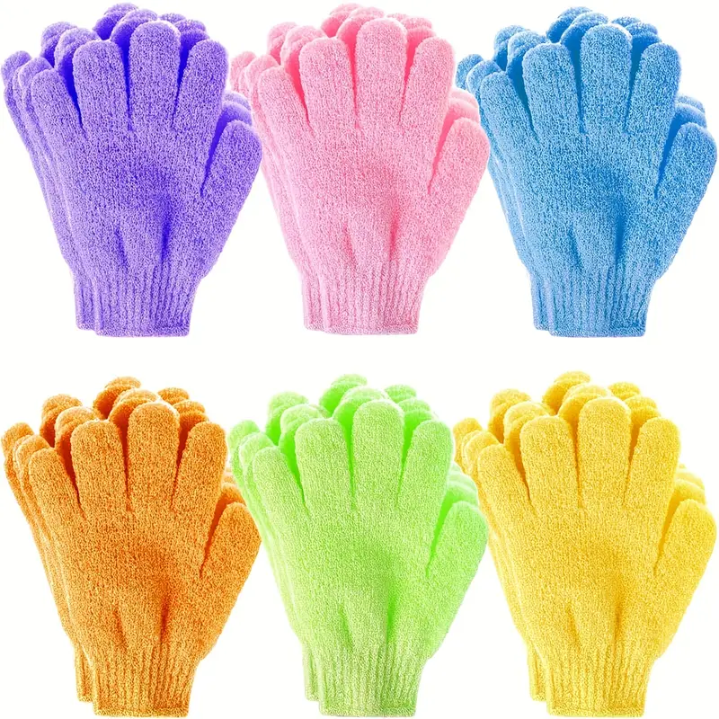 5-Pack Exfoliating Shower Gloves