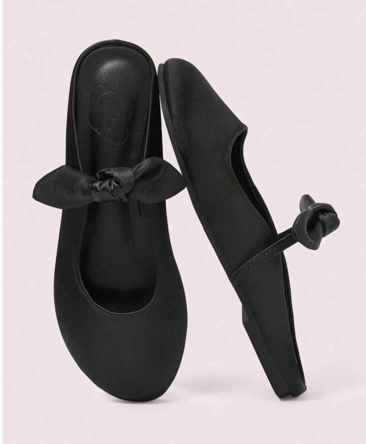 Satin Bow Flats