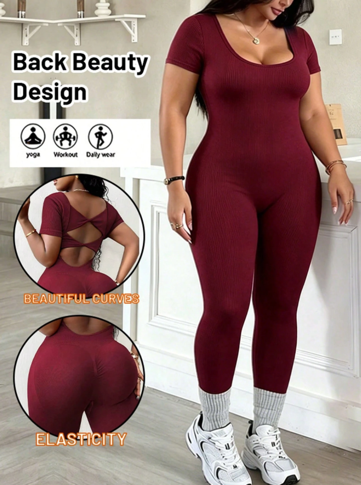 Plus Size Athletic Jumpsuit