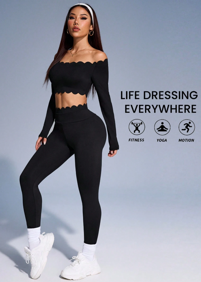 Floral Trim Sports Set