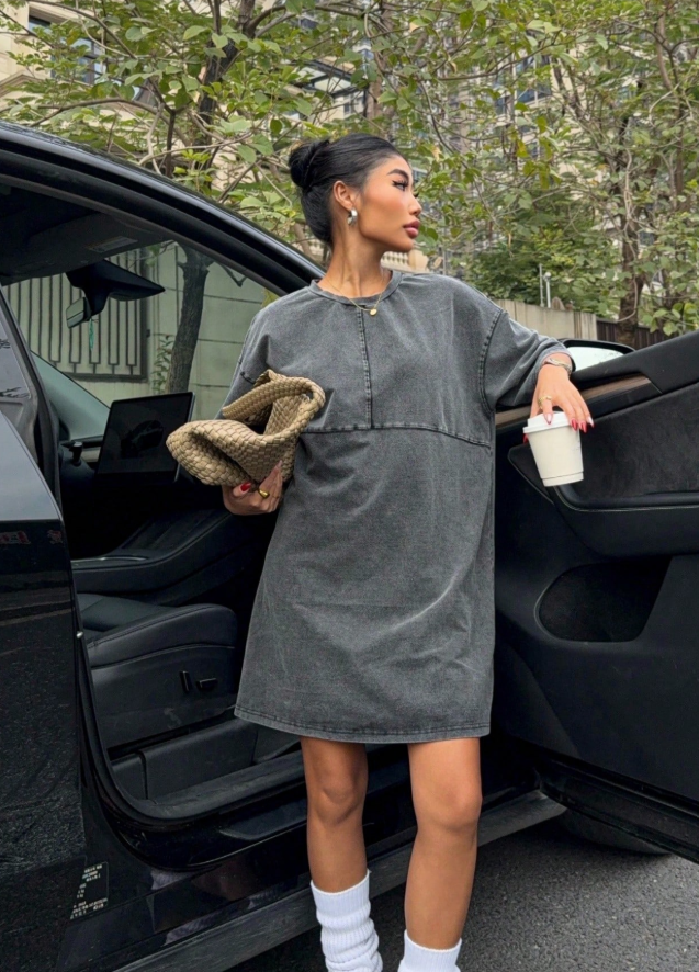 Distressed T-Shirt Dress