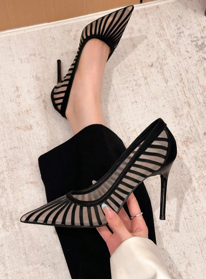 Women's Elegant Casual Party Pumps, Mesh Commuter Shoes,