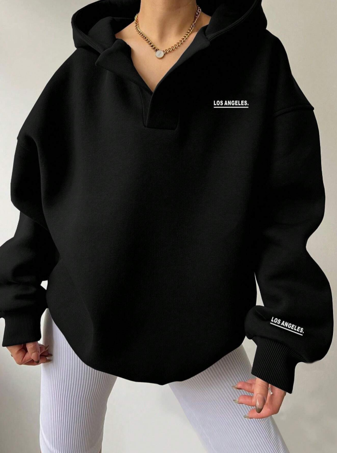 Women's Letter Print Hoodie Sweatshirt, Long Sleeve Tops Graduation