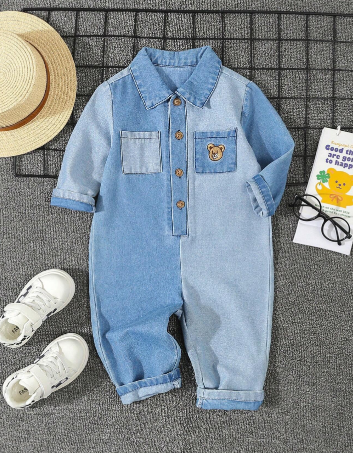 Baby Reversible Denim Romper