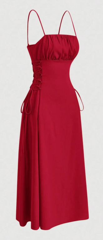 Ruched Midi Dress.