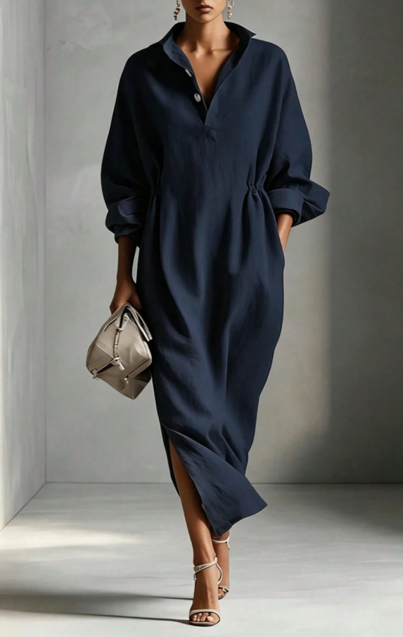 V-Neck Shirt Dress