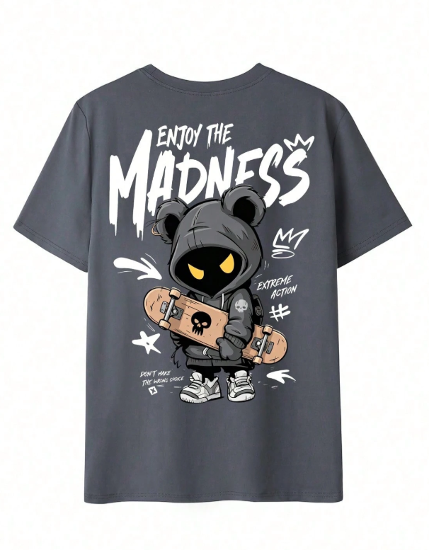 Skateboard Bear Graphic T-Shirt