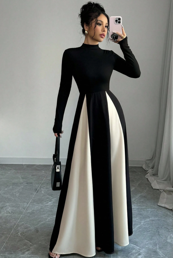 Color Block Maxi Dress
