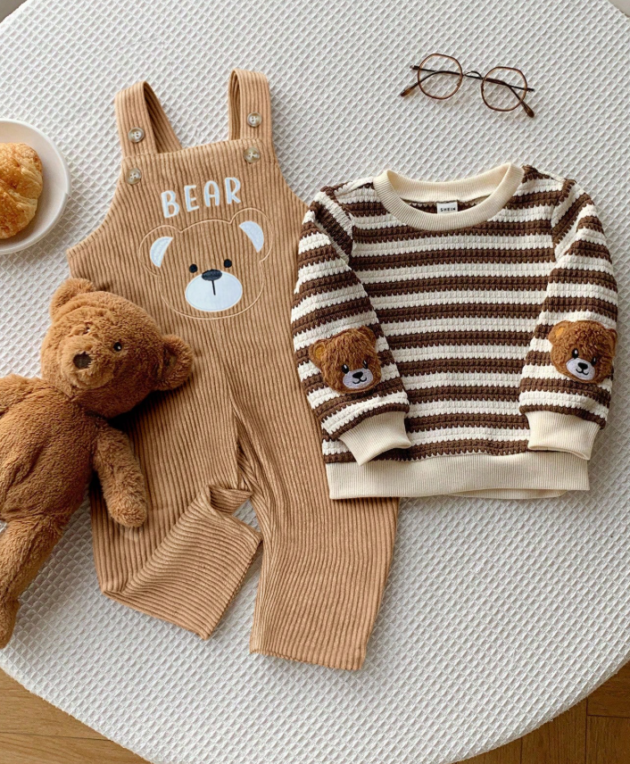 2pcs/Set Baby Boy/Girl Long Sleeve Winter Sweatshirt