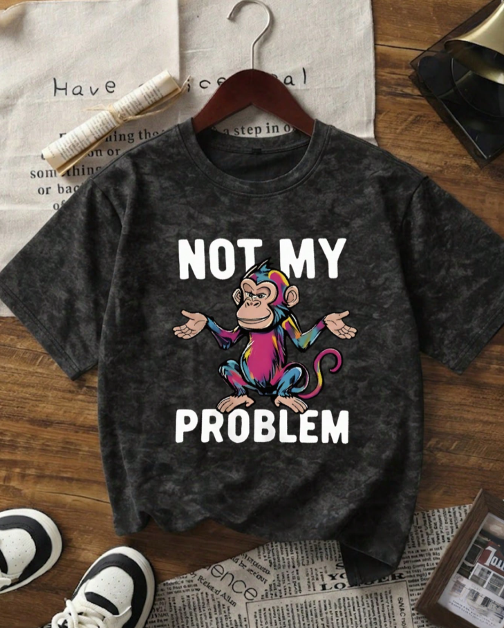 Monkey Print Tie-Dye T-Shirt