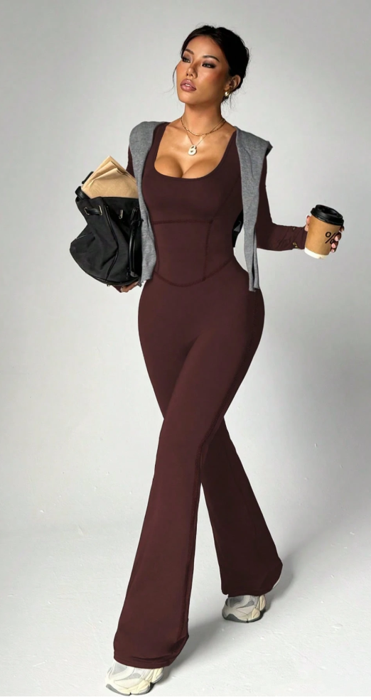 Flared Sports Jumpsuit
