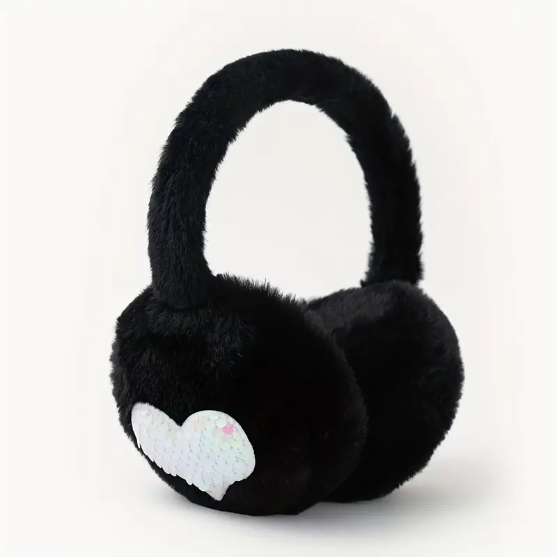Cozy & Cute Heart Pattern Earmuffs for Girls