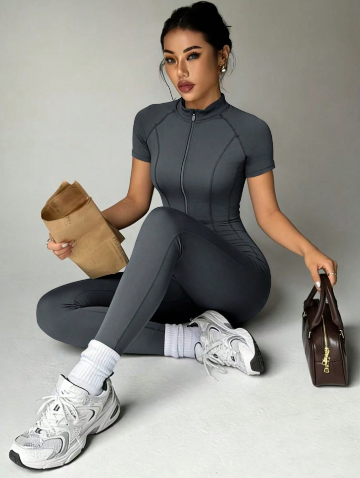 Women&rsquo;s Zip-Front Athletic Jumpsuit