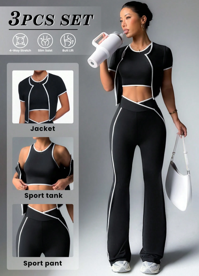 Contrast Trim Sports Set