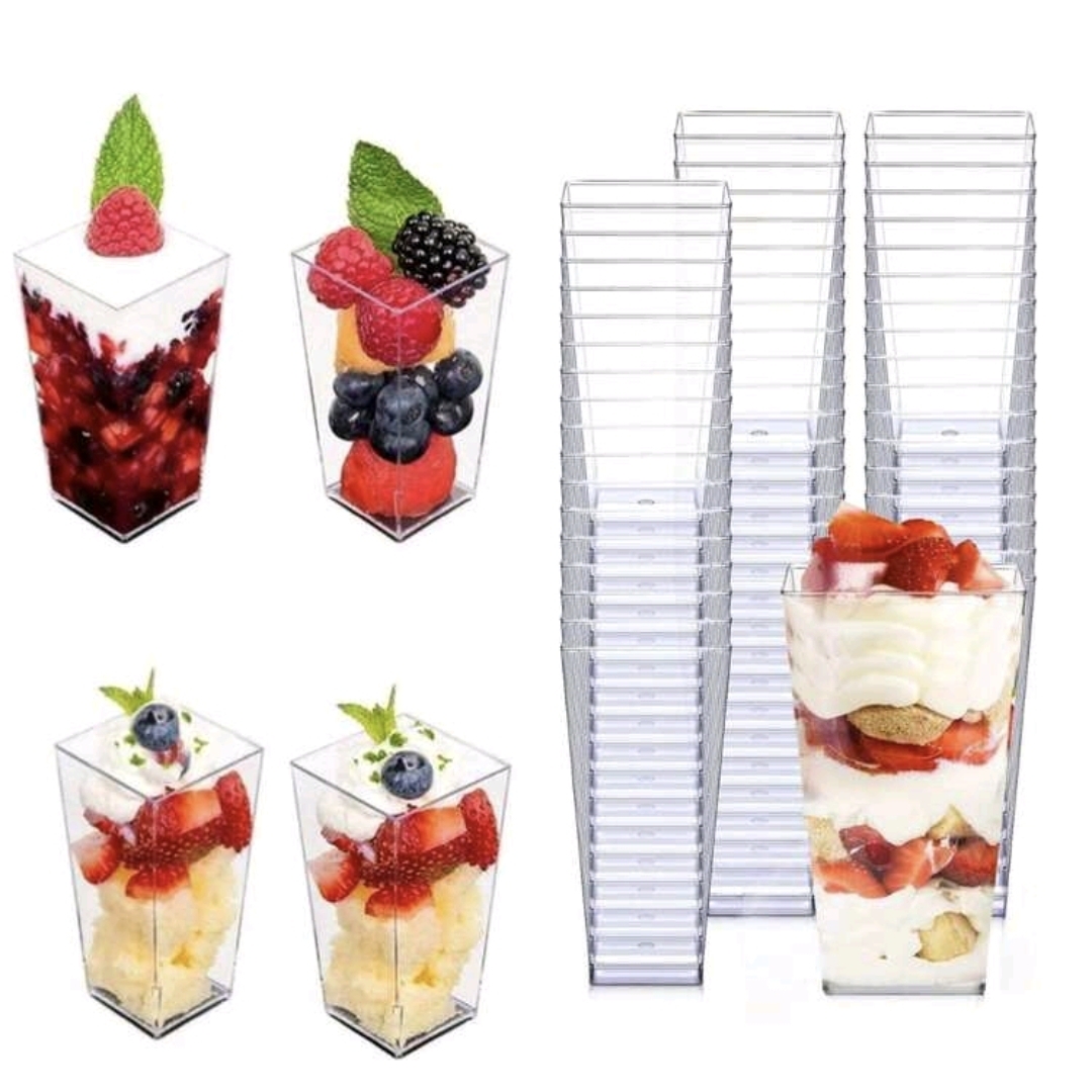 French Square Mousse Dessert Cups 