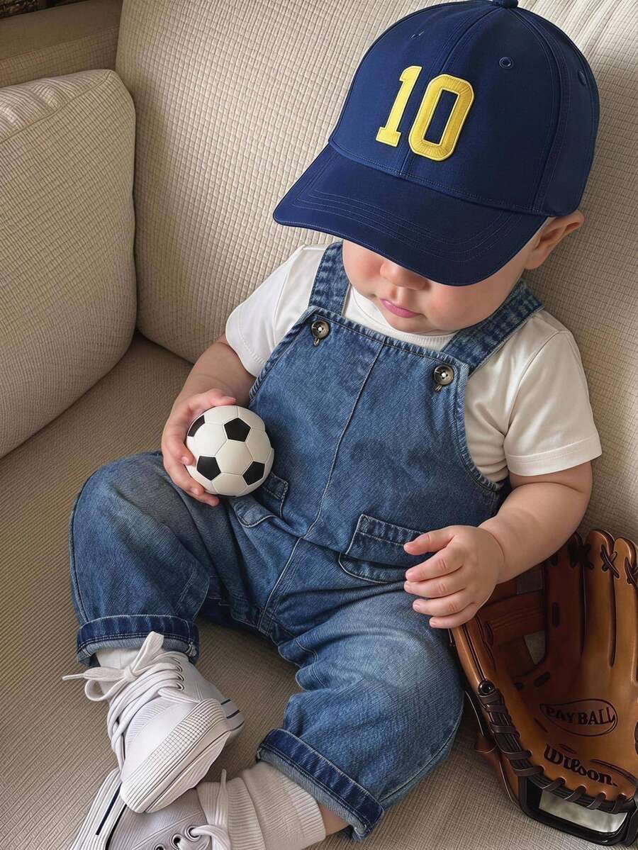 Baby Boy Gradient Denim Overalls