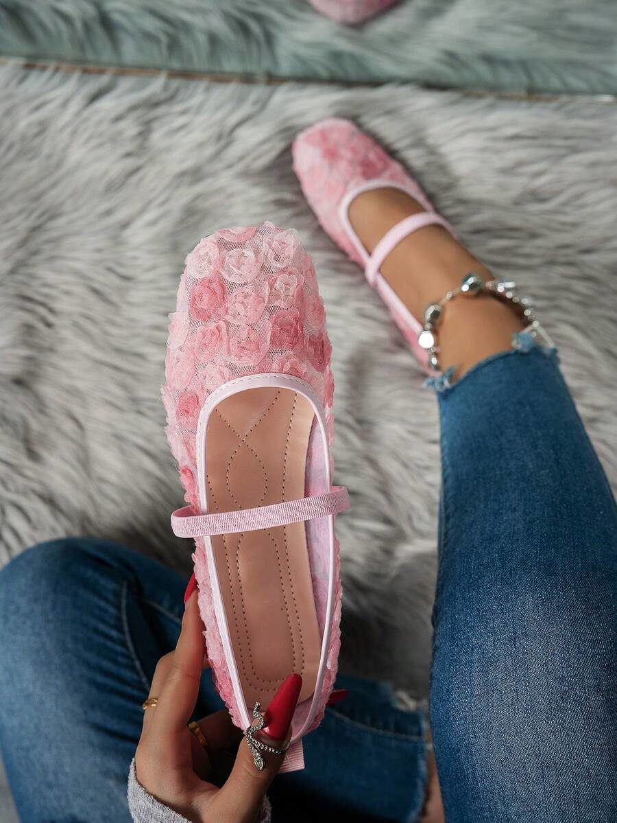 Casual Breathable Hollow Flat Loafers Versatile Ballet Flats Mary Janes Shoes