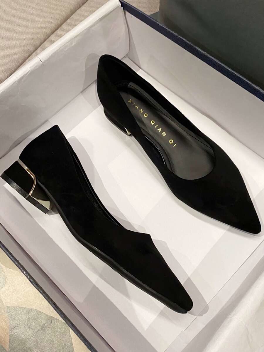 Fall/Winter Minimalist Point Toe Suedette Flats