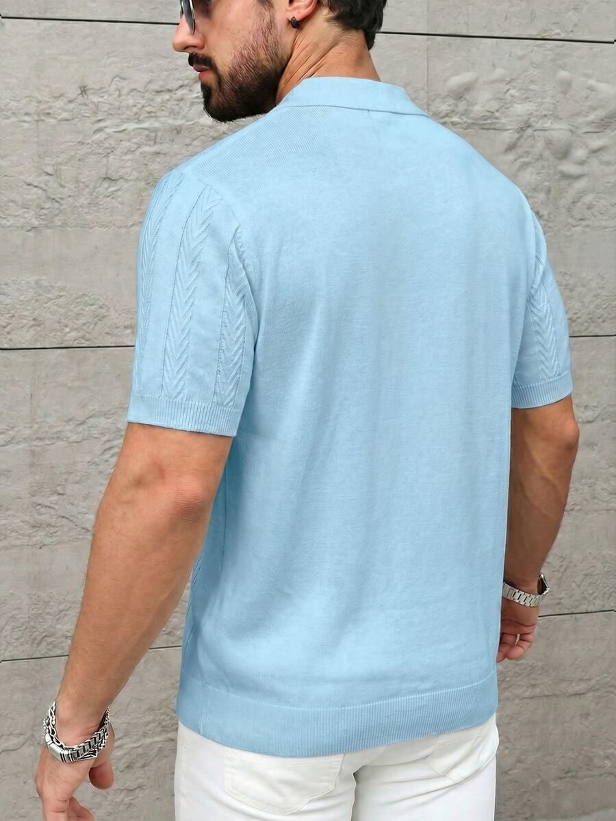European And American Blogger Style Design Mature Casual Men's Pullover Knit Top
