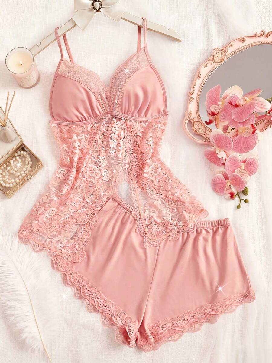 2pcs/Set Women's Sexy Lingerie Sleepwear Set