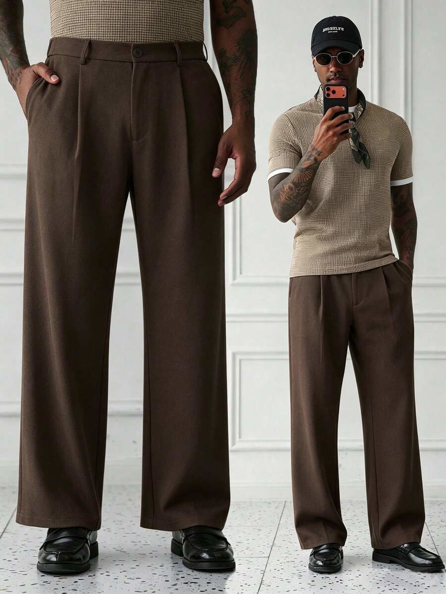 Relaxed Fit Wide Leg Pants