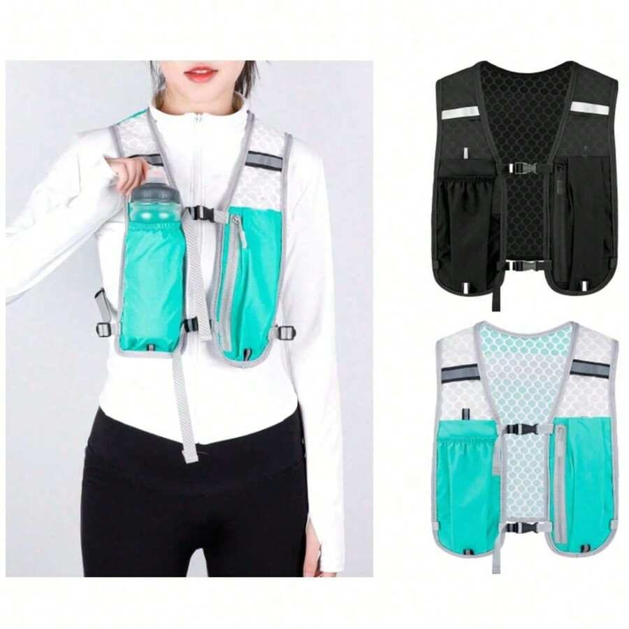 Unisex Running Backpack, Adjustable Chest Strap Running Water Bladder Backpack (Backpack Only, Bladder Not Included)