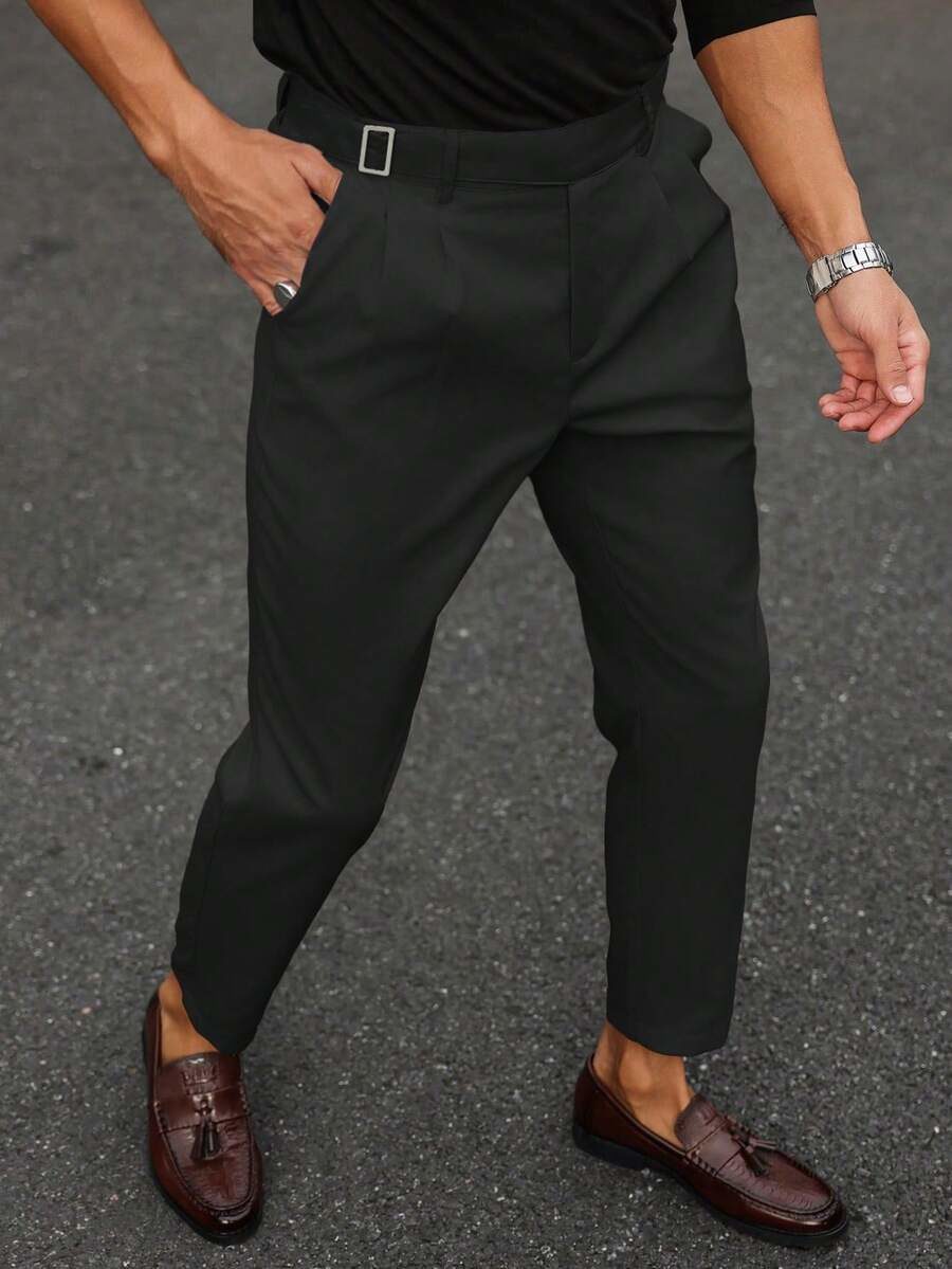 Style Black Dress Pants For Business Professionals Men Slim Fit Dress Pants