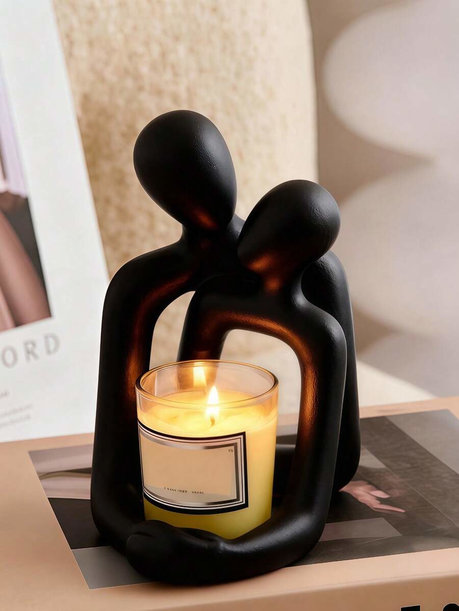 1pc Creative Couple Sculpture Candle Holder