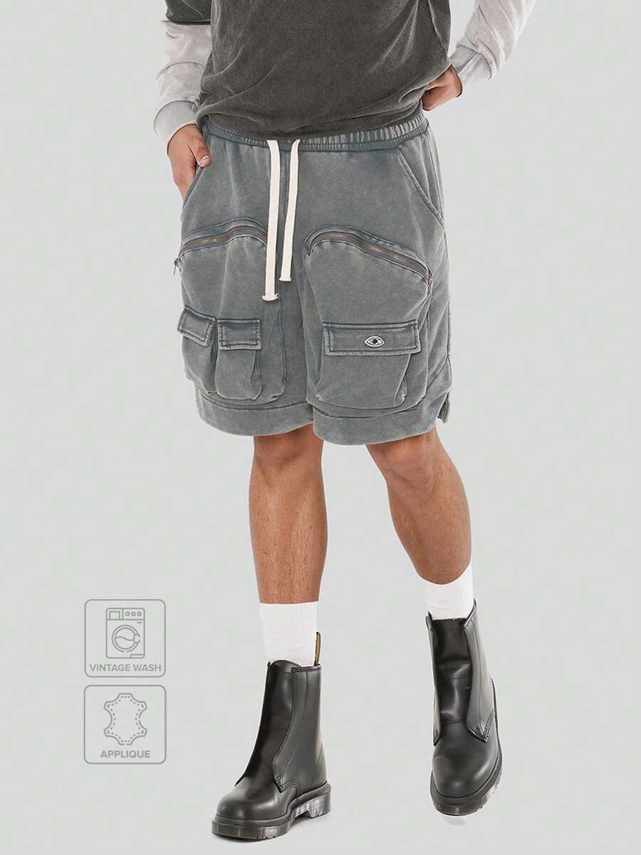 Men's Summer Vintage Washed Cargo Shorts