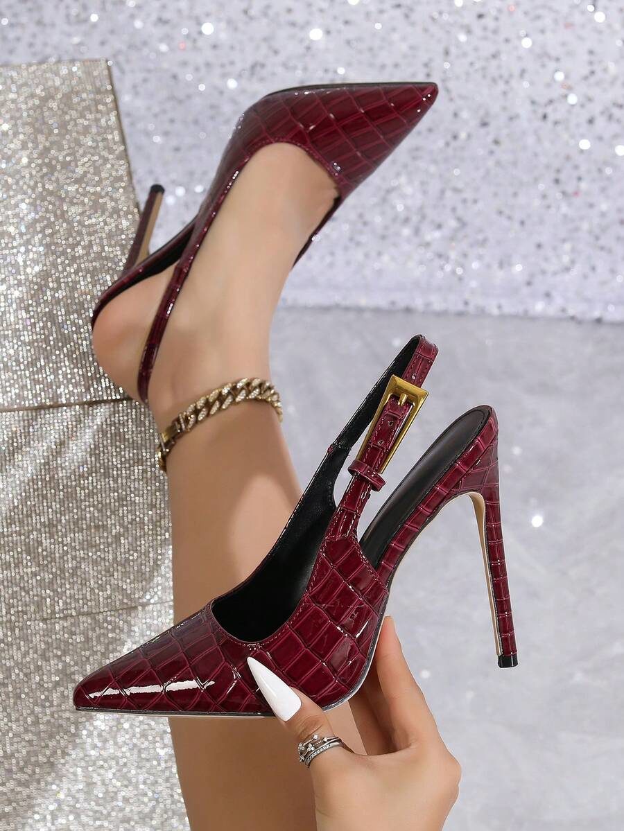 Women's Lace Stiletto High Heel Pumps,