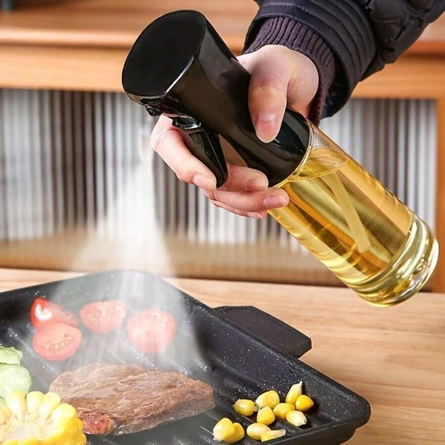 1pc Pump Spray Oil Bottle, Kitchen Air Fryer High Pressure Sprayer