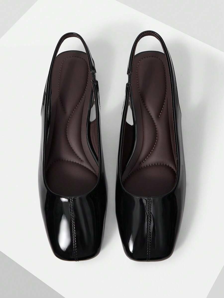 Leather Ankle Strap High Heel Shoes