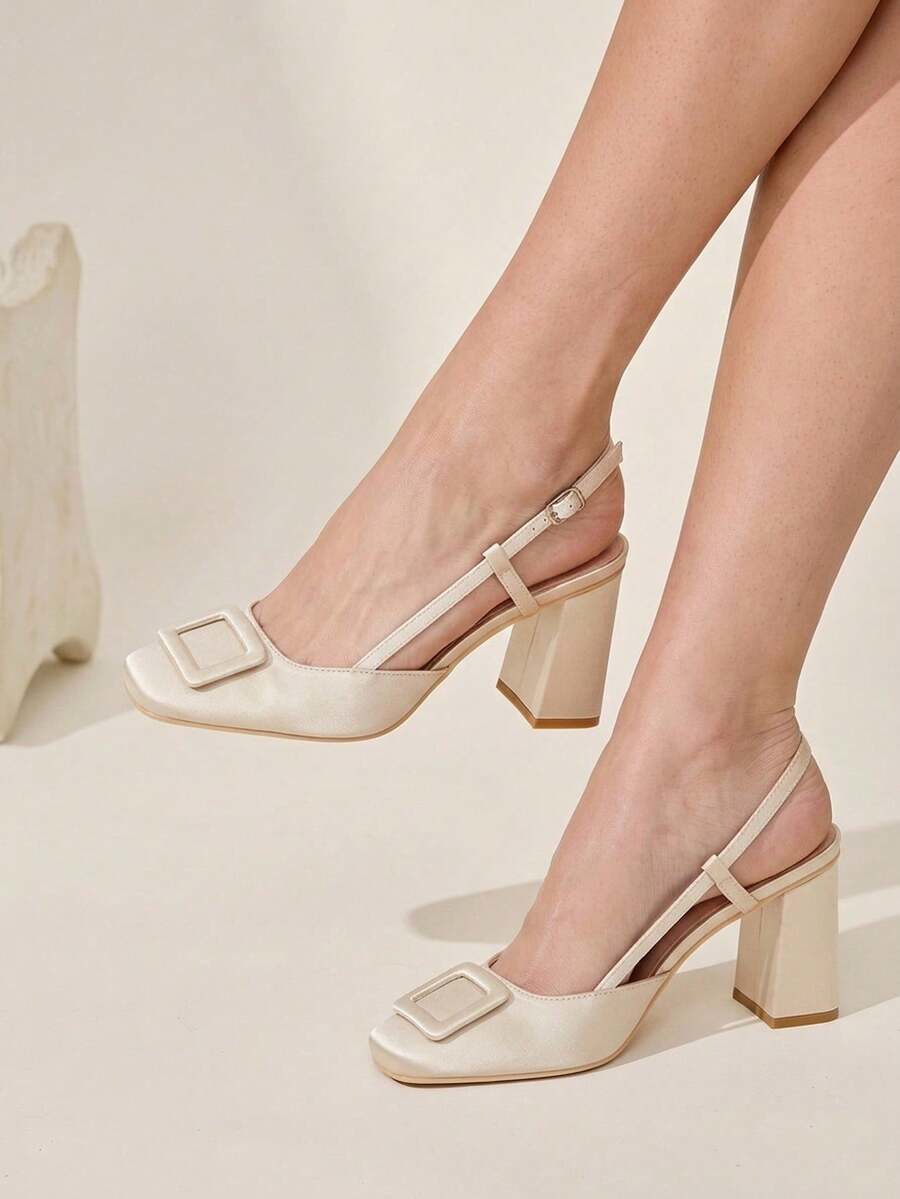 Outdoor Women's Square Toe Thick Heel