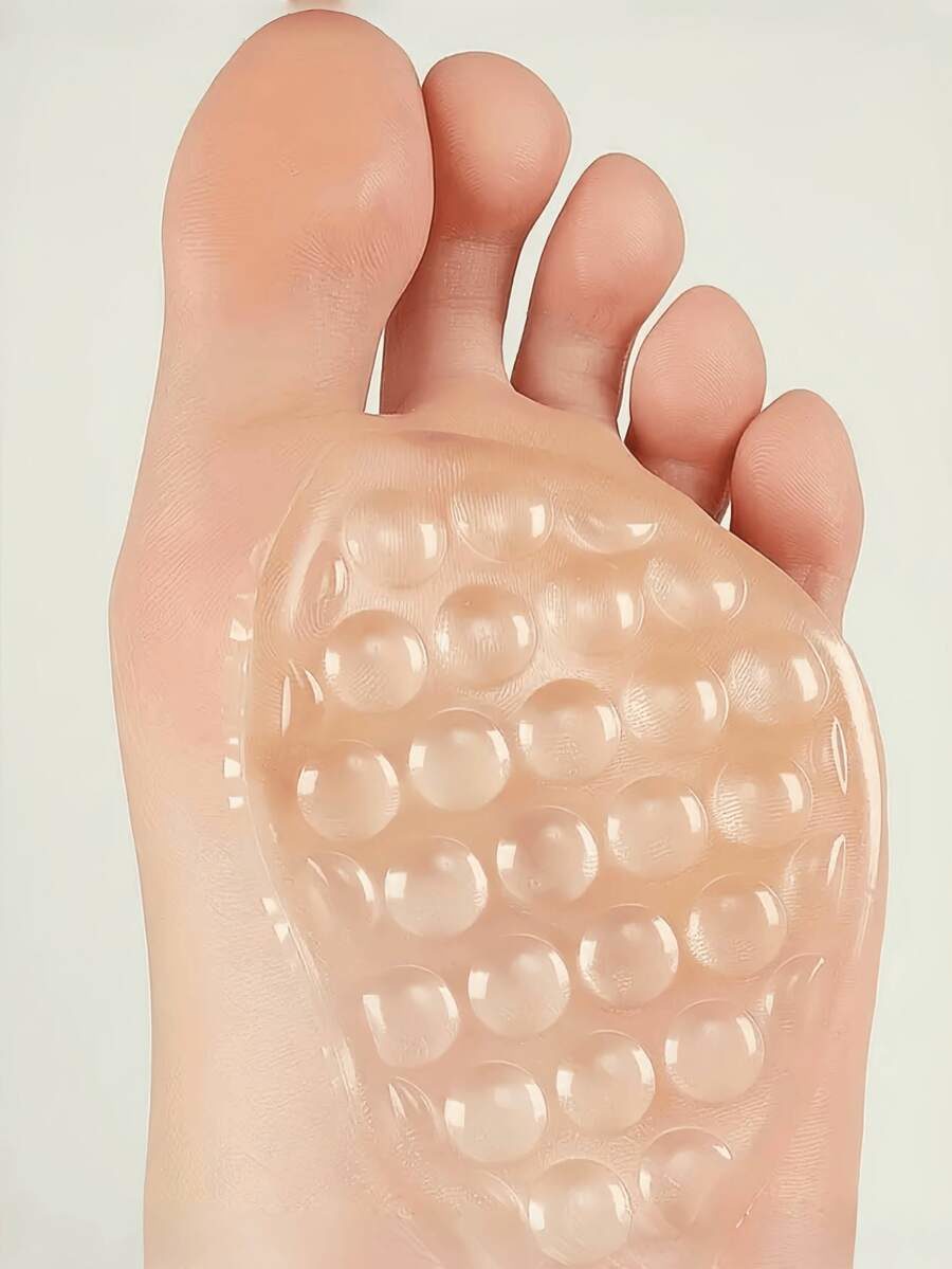 1 Pair (2 Pcs) Silicone Anti-Slip Massage Forefoot Pads