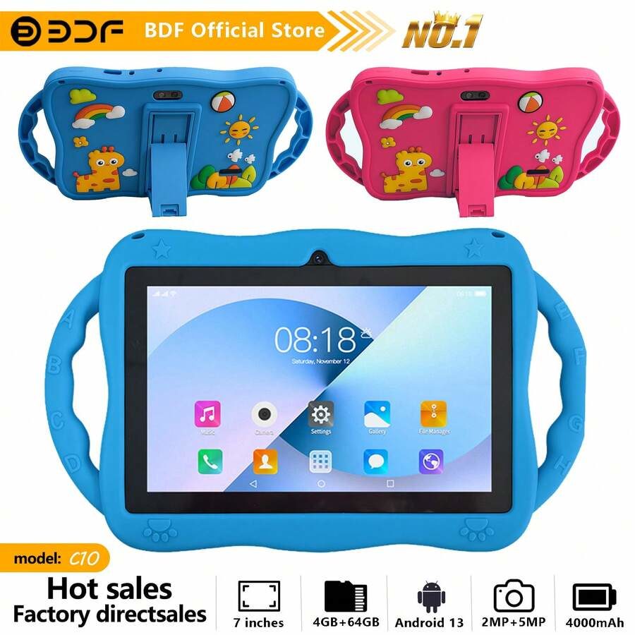 1pc/Children Electronic Learning Toy/4GB RAM + 64GB Storage/7 Inch
