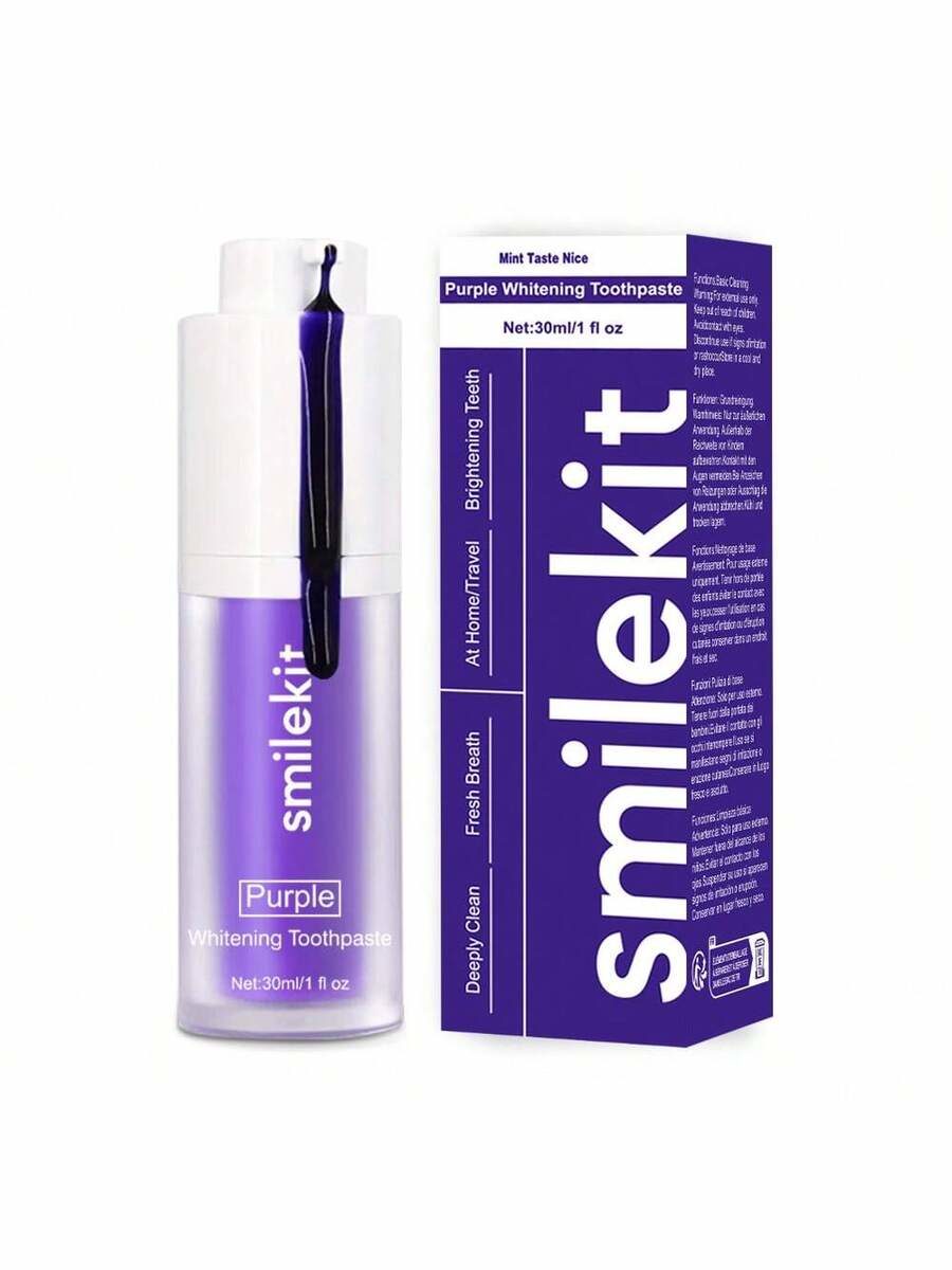 1pc Purple Teeth Whitening Toothpaste