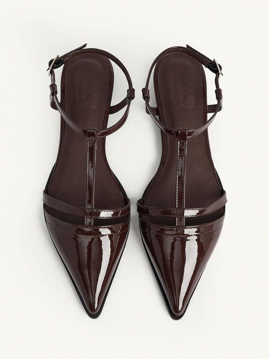 Women Elegant Pointed Toe Slingback Date Wear Commuter Women's Flat Shoes Shoes