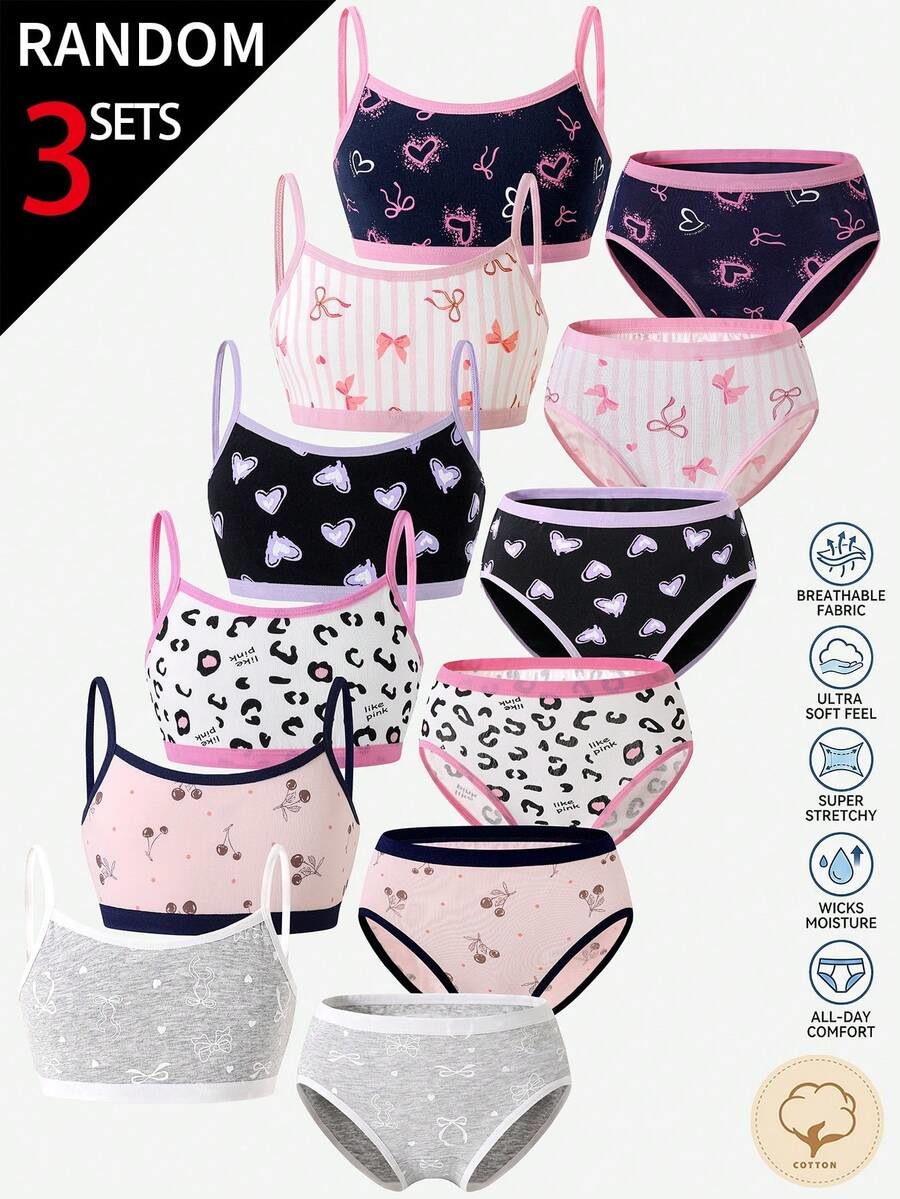 Bow Leopard Print Navy Blue Black And White Light Pink Grey Camisole Panty Set