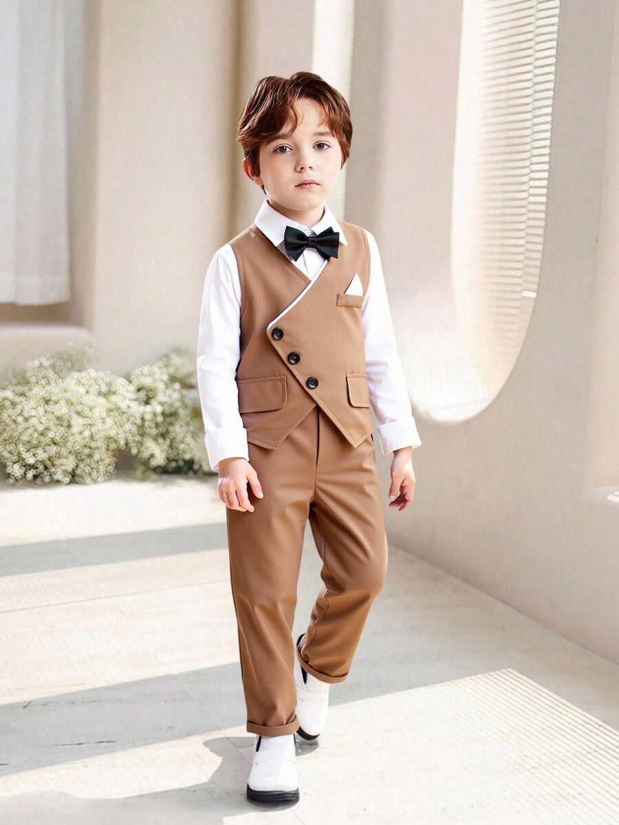 2pcs Young Boy Gentleman Suit