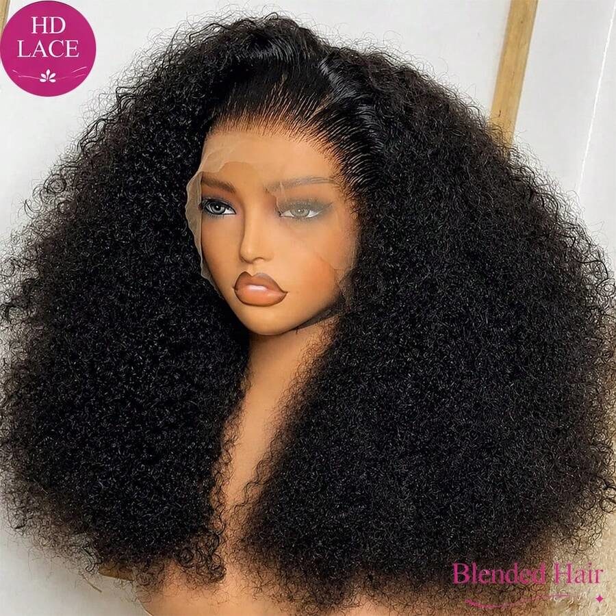 200% Density 14 Inch Short Wave Lace Front Wig, Jerry Curl Brazilian Hair, 13x4 5*5 4*4 Deep Wave Lace Front Wig