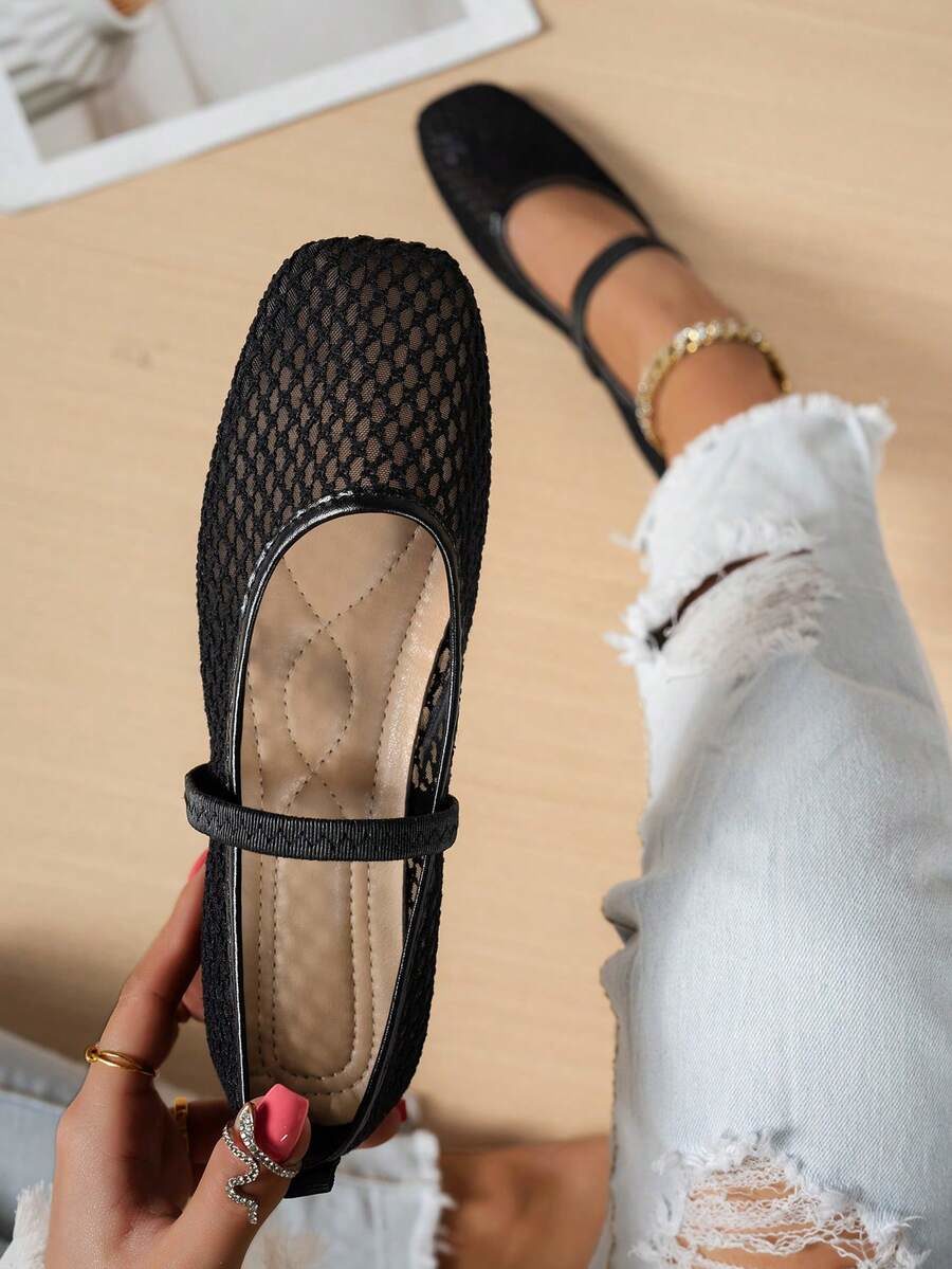 Summer Lace Mesh Hollow Flat Shoes